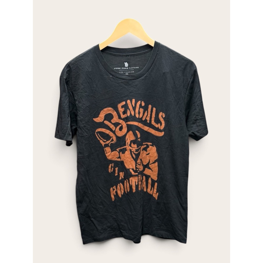 Junk Food Clothing Cincinnati Bengals NFL Graphic T-Shirt Mens Medium Black